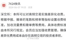 证监会将划定程序化交易监控“红线” 进一步推动高频交易降频降速