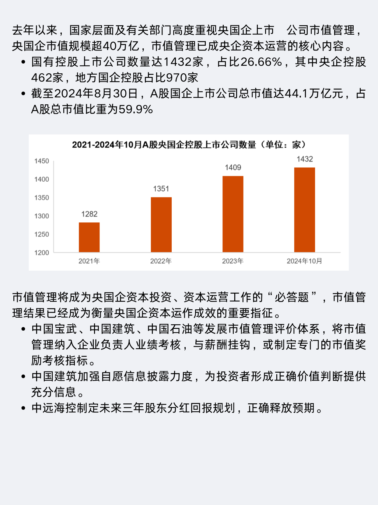 国有上市公司市值回升 市值管理成国企“必答题”